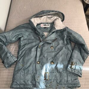 Helix Deluxe women’s Snowboard Ski winter green & black Coat Sz: Large